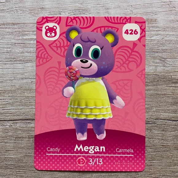 Genuine Animal Crossing Amiibo Card Megan - Picture 1 of 4
